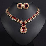 Vintage Zircon Necklace and Earring Set