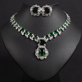 Vintage Zircon Necklace and Earring Set