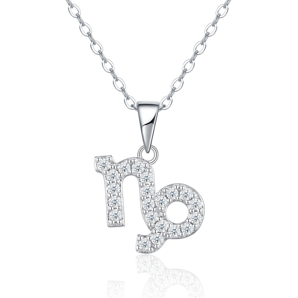 Sterling Silver Zodiac Moissanite Necklace