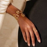 Adjustable Open Bracelet and Ring Jewellery Set.