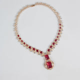 Vintage Zircon Necklace and Earring Set