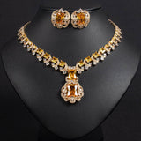 Vintage Zircon Necklace and Earring Set