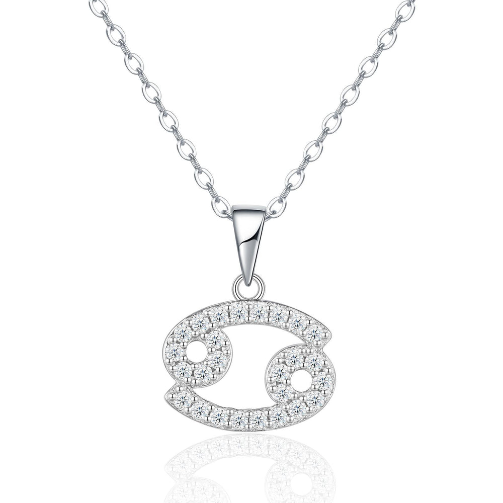 Sterling Silver Zodiac Moissanite Necklace