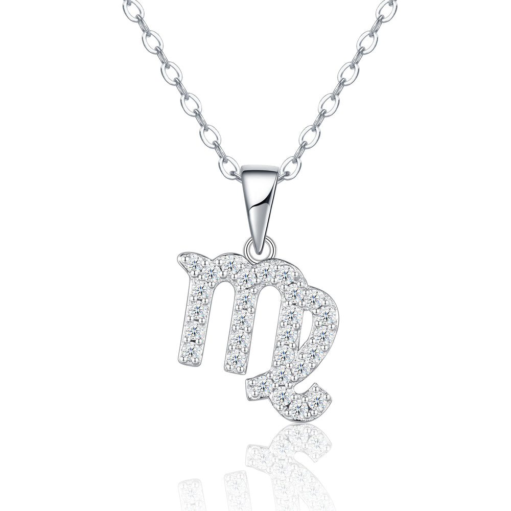 Sterling Silver Zodiac Moissanite Necklace