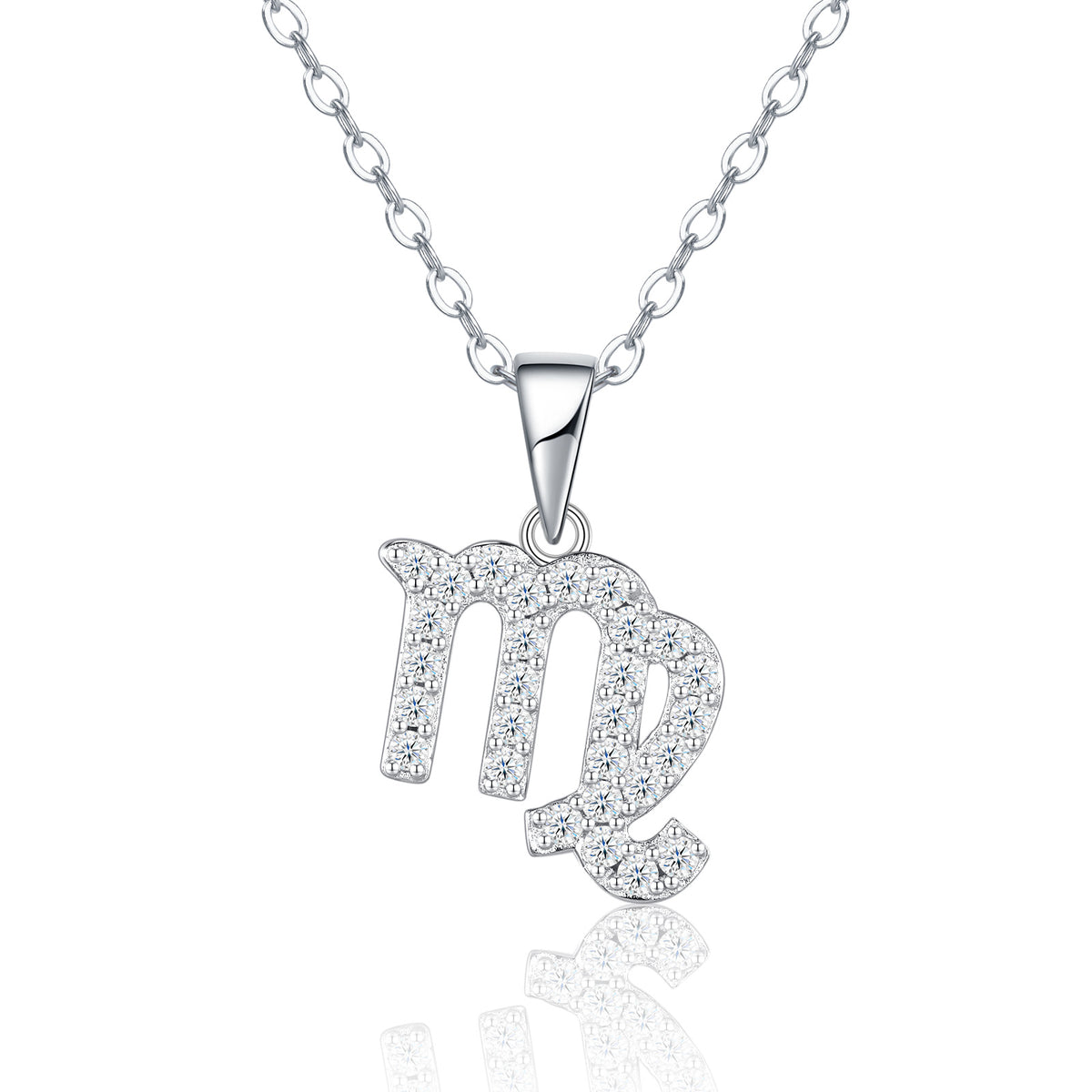 Sterling Silver Zodiac Moissanite Necklace