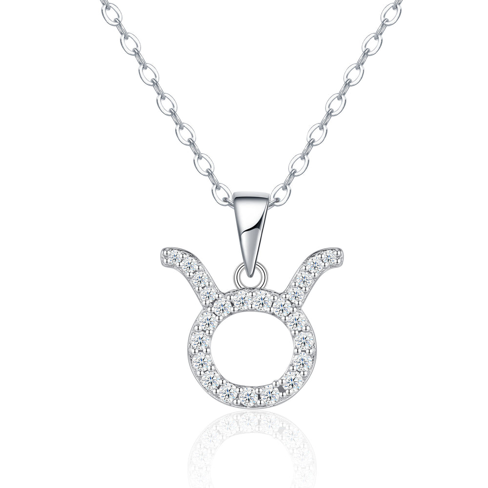 Sterling Silver Zodiac Moissanite Necklace
