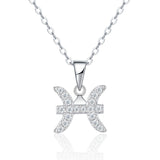 Sterling Silver Zodiac Moissanite Necklace