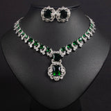 Vintage Zircon Necklace and Earring Set