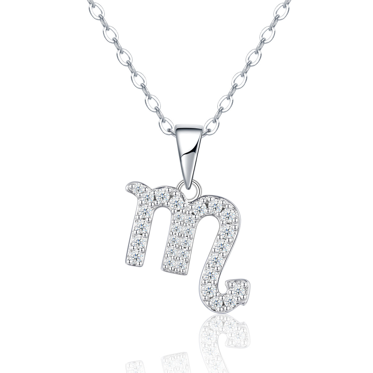 Sterling Silver Zodiac Moissanite Necklace