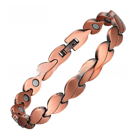 Magnetic Copper Heart Design Bracelet.