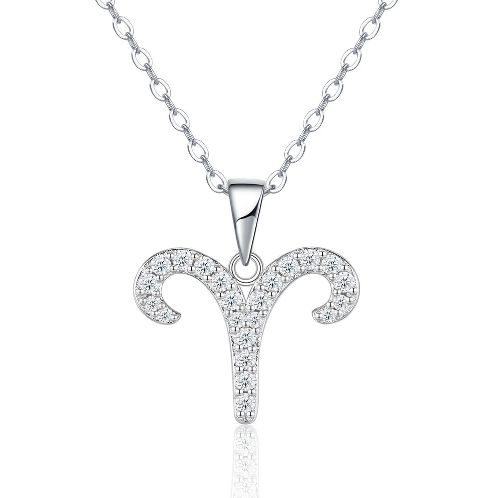 Sterling Silver Zodiac Moissanite Necklace