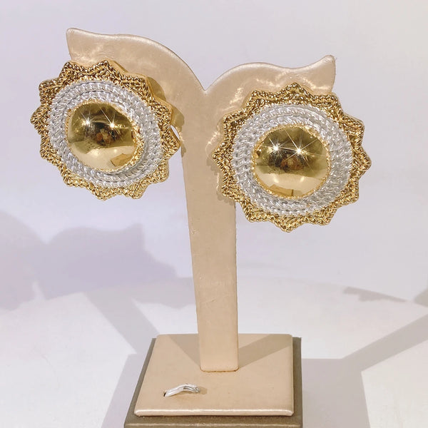 Earrings High Quality 24K Gold Plated Unique Design Luxury Earrings Accessories.