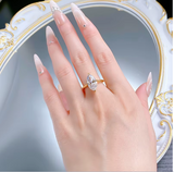 S925 Silver 8*15mm White Diamond Ring, beautiful Style.