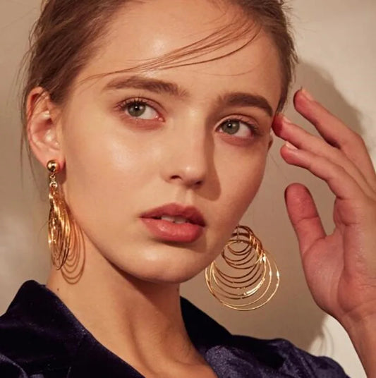 Earrings for women crystal oorbellen hangers chain pendientes largos ear circle.