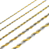 Men's Twisted Neck Rope Chain Stainless Steel Necklace for Women Punk Boy Silver and Gold Color Metal Jewelry Accessories Choker