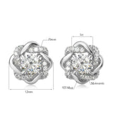 Luxury Quality Trendy Star Of David 2 Carat 6.5mm Moissanite Earrings Studs Pure 925 Silver Certificated Women's Jewellery Sale