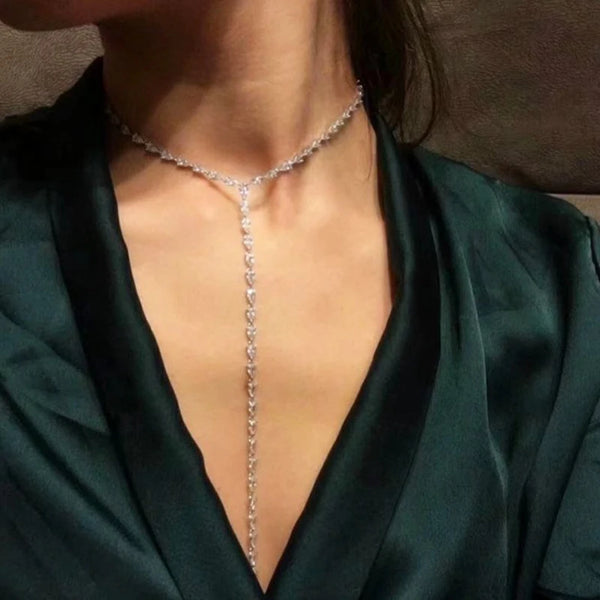 Water Drop Necklace for Women bijoux Layered and long Necklaces Pendants.