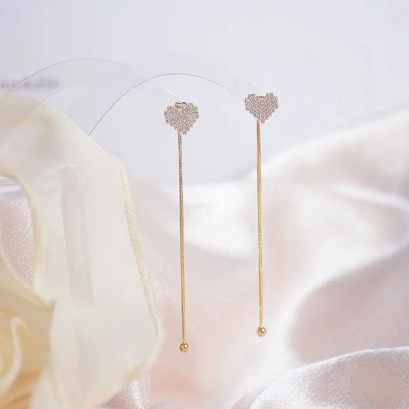 Long Micro-Encrusted Zircon Jewelry Accessories.