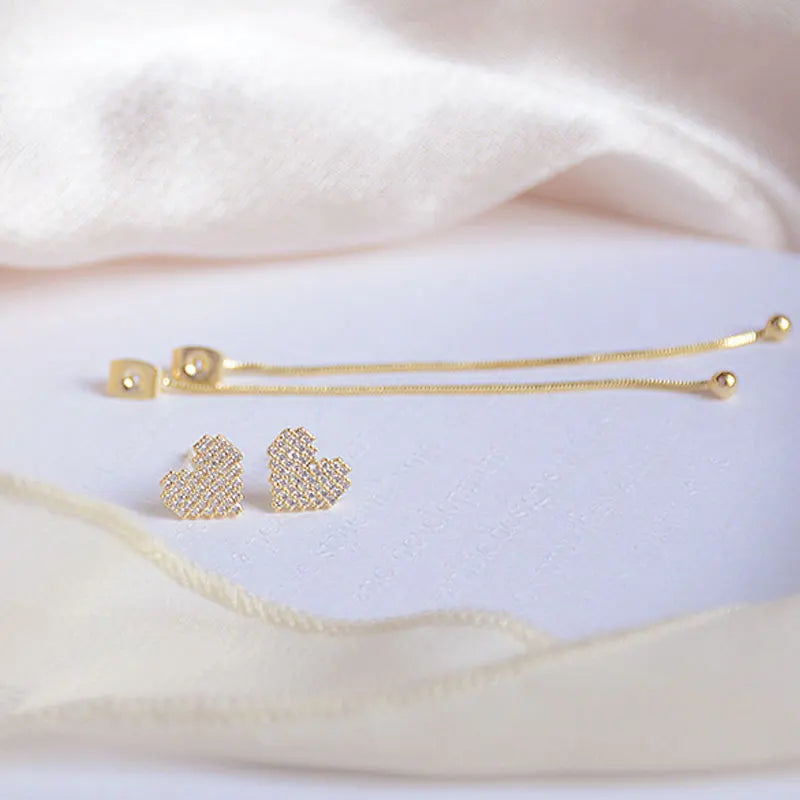 Long Micro-Encrusted Zircon Jewelry Accessories.