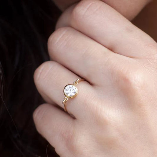 14k Gold Filled Zircon Rings Handmade Jewellery Rings for Women.