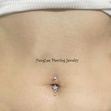 925 sterling silver Belly piercing fashion flower Navel Ring Body Piercing  Jewellery