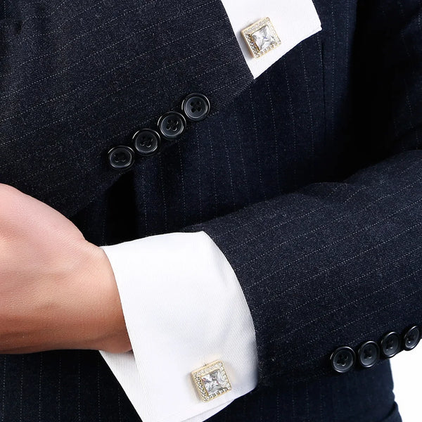 Men's Jewellery Luxury Cufflinks, Crystal Cuff Buttons High Quality gift.