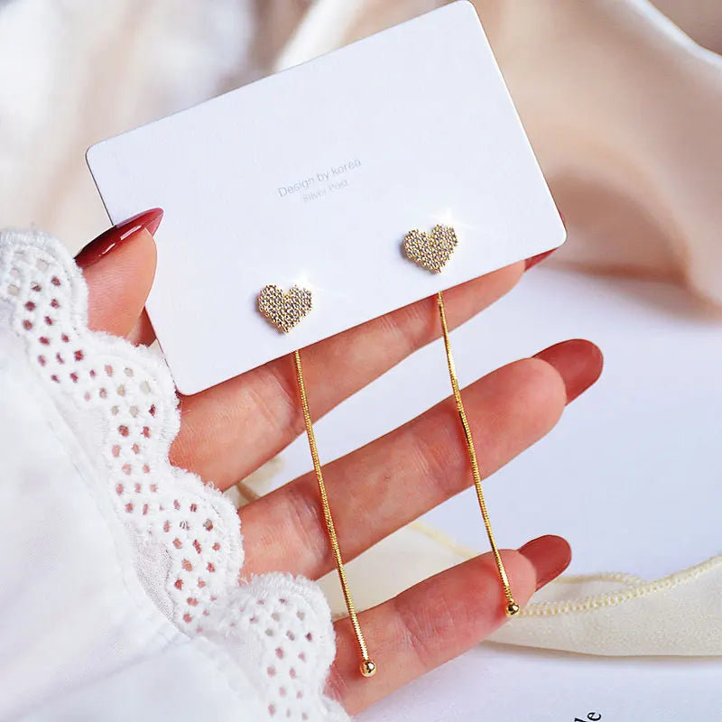 Long Micro-Encrusted Zircon Jewelry Accessories.