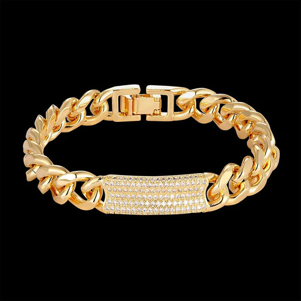 Copper Zircon Bangle Bling Luxury  Charm Classic Bracelet