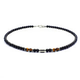 18 Inches Men Necklace 3 Color Options 6mm Obsidian Tiger Eyes Stone Neck Accessory Perfect Gift Jewellery.