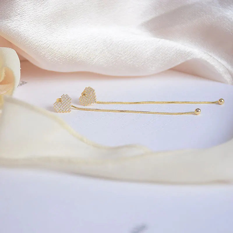 Long Micro-Encrusted Zircon Jewelry Accessories.