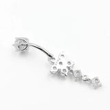 925 sterling silver Belly piercing fashion flower Navel Ring Body Piercing  Jewellery