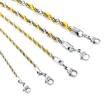 Men's Twisted Neck Rope Chain Stainless Steel Necklace for Women Punk Boy Silver and Gold Color Metal Jewelry Accessories Choker