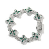 Four-Leaf Bracelet Fashionable Trendy Cool Handsome High-End 5A Zircon Colorful necklace .