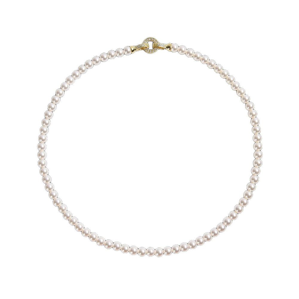 Imitation Pearl Crystal Pearl Necklace, Luxury jewellery.