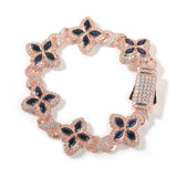 Four-Leaf Bracelet Fashionable Trendy Cool Handsome High-End 5A Zircon Colorful necklace .
