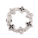 Four-Leaf Bracelet Fashionable Trendy Cool Handsome High-End 5A Zircon Colorful necklace .