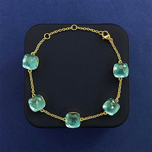 Gold + sea blue