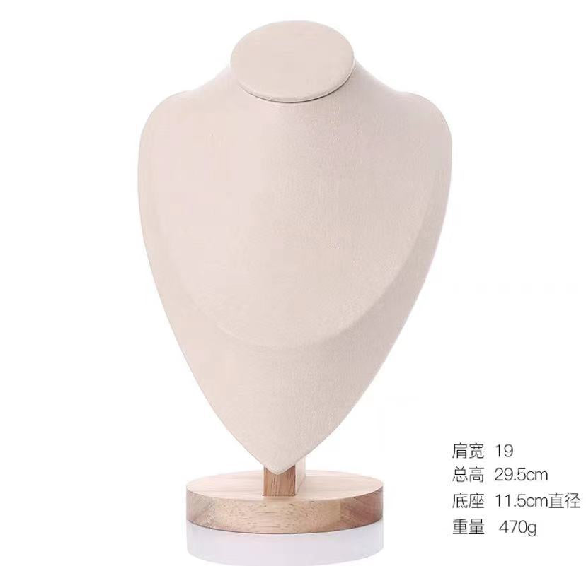 Solid Wood Figure Neck Display Stand Necklace Display Stand Jewelry Display Stand Jewelry Jewelry Storage Stand