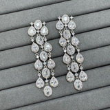 Water Drop Shape Full of Zirconia, Temperament, High-End Luxury  Necklace jewellery Set