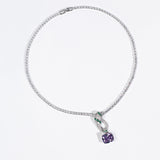 Cross-Border Exclusive Niche Design Snake-Shaped Pendant Necklace European and American Ins Exaggerated High-End Small Snake Zircon Necklace