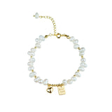 Niche Design Lucky Heart Baroque Pearl Women's Bracelet Ins High-End Jewelry 2025 New Wholesale
