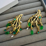 Medieval Style Old High-End Niche Design Fashionable Stylish, S925 Silver Needle Earrings.