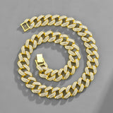 17mm Bubble Cuban Necklace Bubble Dense Diamond Personality Fashion Necklace Bracelet Set Cross-border Hot Hip Hop Jewelry