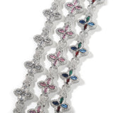Four-Leaf Bracelet Fashionable Trendy Cool Handsome High-End 5A Zircon Colorful necklace .