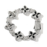 Four-Leaf Bracelet Fashionable Trendy Cool Handsome High-End 5A Zircon Colorful necklace .