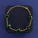 Cross-border New Japanese Style Small Fresh Square Crystal Gem Style Five Flower Bracelet Bracelet Simple Niche Original Design