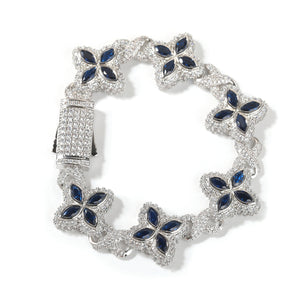 Silver dark blue