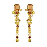 Oscar De La Renta European and American Retro Old Long Exaggerated Shoulder Sweep Ear Clip Elegant Niche Design