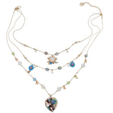 European and American Retro Style Marked Fashionable Design Small Flower Geometric Matchinging Multi-Layered Romantic Fashion Diamond Necklace