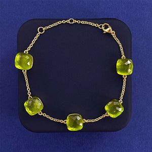 Gold + grass green